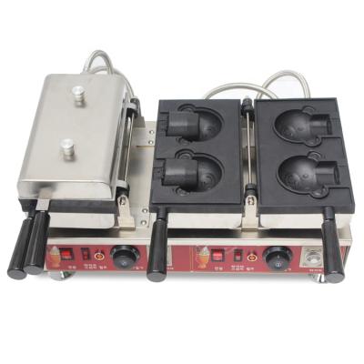 China Adjustable Thermostat Waffle Making Machine Bear Shape Waffle Maker Industrial Waffle Machine for sale