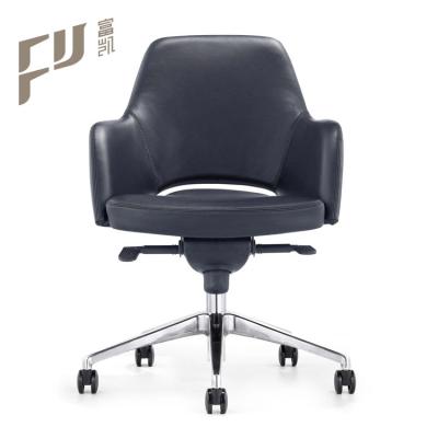 China (Size) Modern Adjustable Leather Meeting Chairs Office Furniture Porcelain Shunde for sale