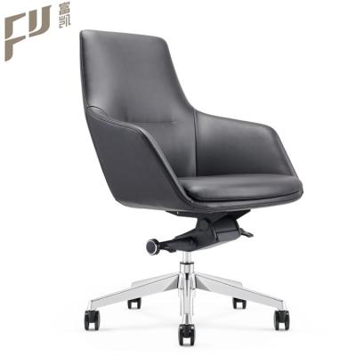 China Factory Price Adjustable Commercial Furniture PU Mechanism (Height) Modern Aluminum Staff Office Chairs With Wheels for sale