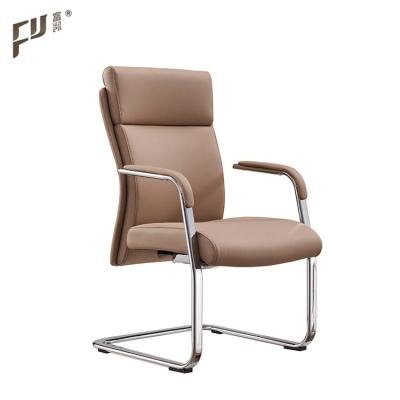 China (Size)Adjustable Cheap Leather Office Visitor Chairs Without Caster Wheels for sale