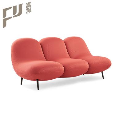 China Beautiful Design Furniture Modular Pasha Rounded Shapes Stretch Fabric Leisure Office Sofa Set for sale