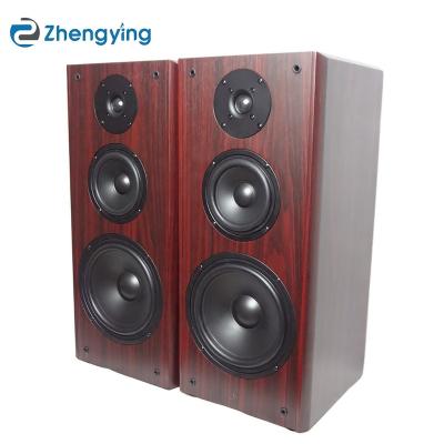 China Perfect Sound 8 Inch Wooden Bookshelf Floor Standing Three Way High Fidelity Speaker for sale