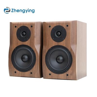 China Phone Feature Good Quality Wooden Cabinet Multimedia Powered Bookshelf Desktop Passive Speaker for sale