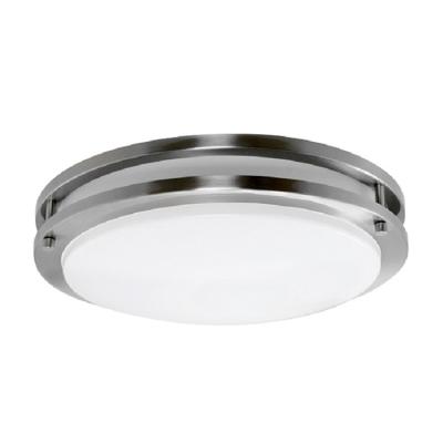 China Modern Hot Sale Modern Ceiling Lamp White Acrylic Brushed Nickel Bronze ETL UL Listed 10 Inch LED Double-Ring Indoor Ceiling Lamp for sale