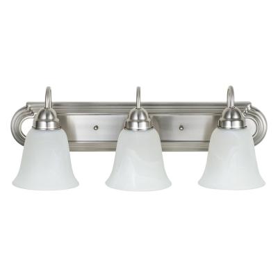 China Mid Century ETL Qualified 3 Light Retro Opalescent Glass Bell Shade Bell Shade Vintage Style Porcelain Factory OEM ODM Bathroom Vanity Wall Sconce for sale