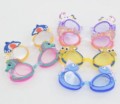 China Waterproof Kids Googles Funny Adjustable Nose Swimming Goggles For Kids for sale