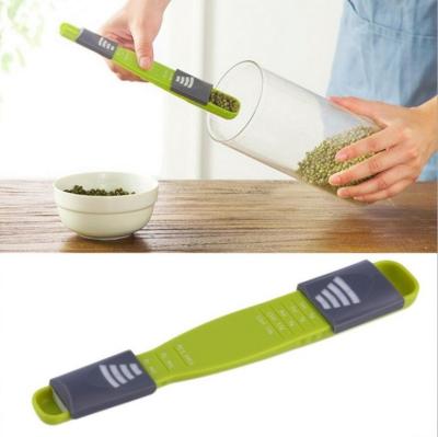 China Sustainable New Design Kitchen Baking Accessories Tools Side 8 Sizes Double End Adjustable Measuring Seasoning Spoons for sale