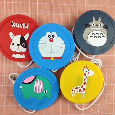 China Factory Price Viable Custom Design Wholesale Round Colored Rubber PVC Coaster Cup Mat With USB for sale