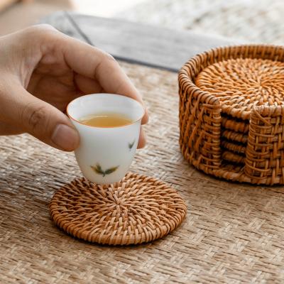 China Sustainable Hotsale Natural Coaster Woven Cup Eco-friendly Custom Handmade Carpet for sale