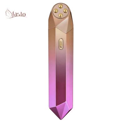 China Wrinkle Remover Hot Sale 24k Gold Led Electric RF Radio Frequency EMS Massager Anti-Wrinkle RF Handheld Eye Massager With Heat Compression for sale