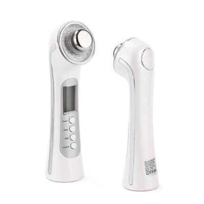 China Anti-puffiness 5 in 1 Ultrasound Beauty Face Skin Device Beauty Care Facial Massager for sale