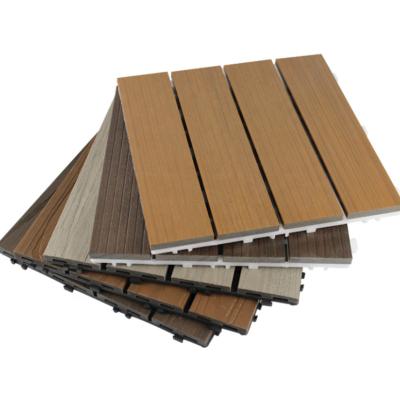 中国 Kepao Waterproof Wear-Resistant Anti-Slip Outdoor Flooring Interlocking Composite Wood Plastic Wood Tiles Deck Deck Plastic Flooring 販売のため