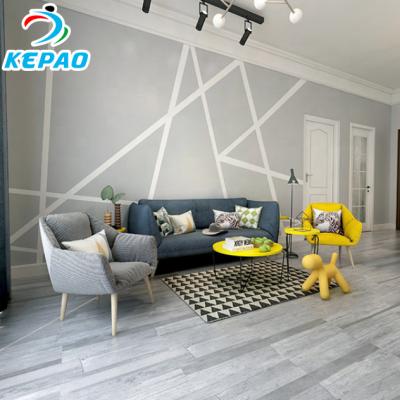 China Kepao Modern Custom Wood Grain PVC Flooring Vinyl For Office for sale