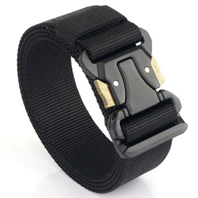 China ALLOY TUSHI Custom High Quality Strap Automatic Buckle Nylon Belt Male Tactical Waist Belt Men Mil Canvas Fabric Belts Factory for sale