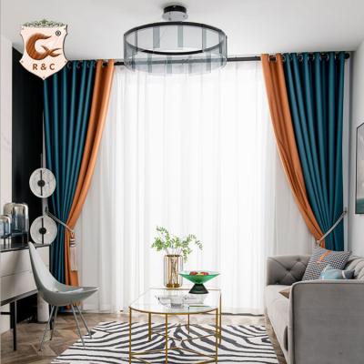 China 2021 blackout modern simple curtains for living room blackout ready made curtains wholesale for sale