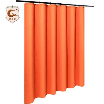 China Modern Rustic Creative High Quality Waterproof Polyester Curtains Shower Fabric Bathroom Quick Dry Curtains for sale