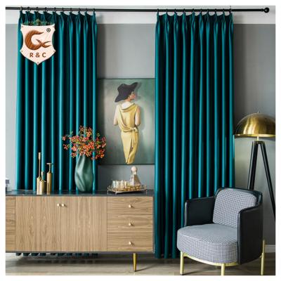 China Hot Selling Blackout Pure Color Luxury Shiny Chaise Satin Curtains Silky Fabrics Curtains Used in Living Room and Bedroom Made in China for sale