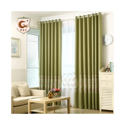 China Blackout Embroidery Mirror Flower Curtain European High Shading Curtain Fabric for sale