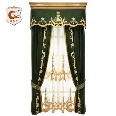 China Blackout Curtains Blackout Curtains Villa Living Room Bedroom Light Luxury French Flannel Embroidered Home Textile Fabric for sale