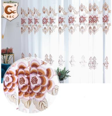 China Blackout Sheer Living Room High Quality Embroidered Sheer Curtains for sale