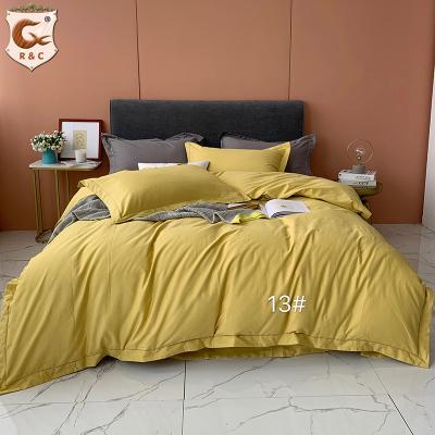 China High Quality Anti-Bacteria Soft Like Home 4 Piece Microfiber Bed Sheet For Solid Color Comforter Sheet Bedding Set for sale