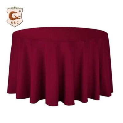 China Nordic waterproof home explosion banquet wedding hotel tablecloth polyester style solid color round border tablecloth for sale