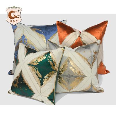 China 2021 High Quality Modern Fashion Woven Geometric Pattern Bench Cushion Cover Flower Waterproof Cushion Cover for sale