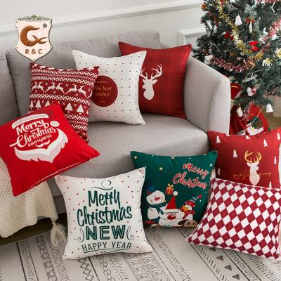 China New Arrival Waterproof Christmas Decorations Pillow Covers Fall Decor Christmas Cushion Cover Pillow Case Cover for sale