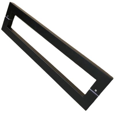 China Modern Australian Market SUS 304 600 Mm Square Black Matte Modern Glass Door Pull Handle for sale