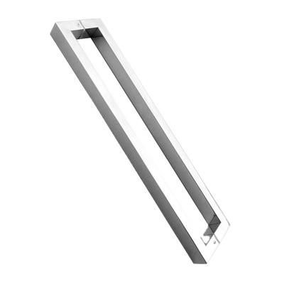 China Easy Installation And Durable Hot Sale 38x25 Mm Long Square Shape Stainless Steel Main Door Glass Pull Handle for sale