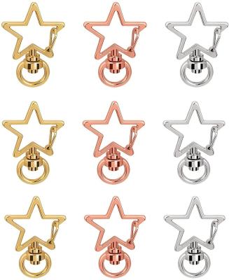 China Stocked Hot Sale Zinc Alloy Fashion Lovely Stars Key Chain Snap Hook for sale