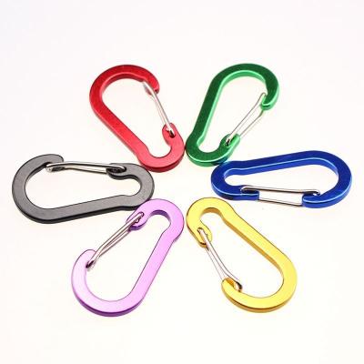 China Factory Stocked Wholesale High Quality Aluminum Flat Wire Door Carabiner Clip for sale