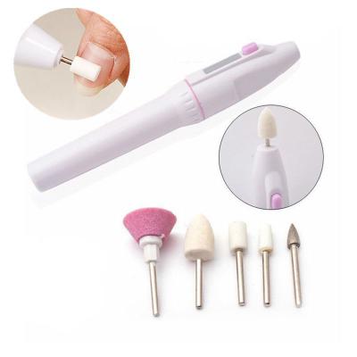 China Mini Portable Nail Drill Pen Plastic Safety Premium Pocket 6in1 Cordless Nail Drill Machine For Nail Polish for sale