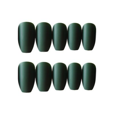 China French Green Progressive Fake Nails Color Waterproof Fake Nails For Nail Art for sale