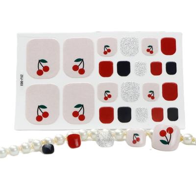 China Wellflyer TOST-004 Serises 22-Sheets Paper Toenail Art Stickers With Folder Nail Decals Manicure Kit for sale