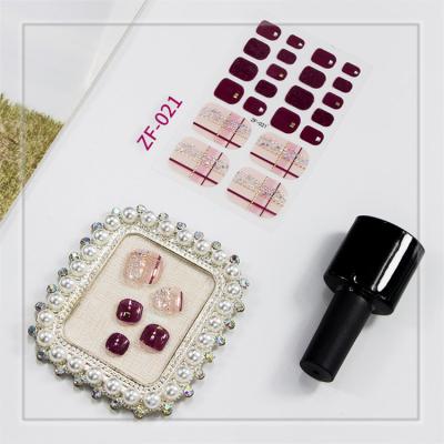 China Wellflyer TOST-015 Serises Paper Toenail Art Stickers With Folder Nail Decals Manicure Kit for sale