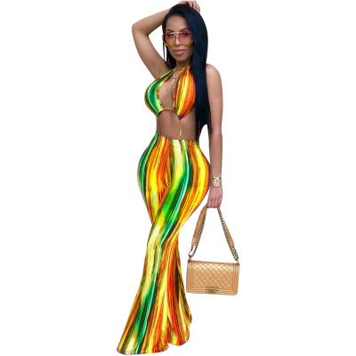 China Amazon Hot Selling Viable Hot Selling Loose Pants Women Sleeveless Striped Casual Overalls for sale