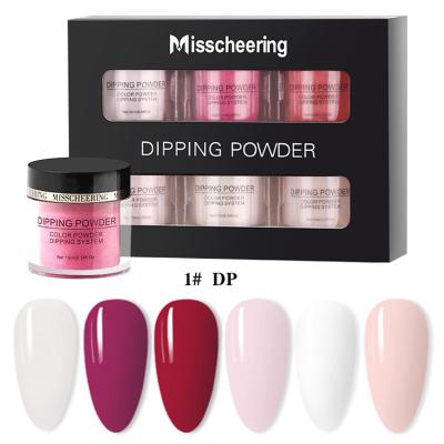 China Misscheering Nail Art DIY Decoration Dipping Nail Art Decoration Holographic Powder Glitter Nail Art Pigment DIY Nail Art Manicure Powder Brush Set for sale