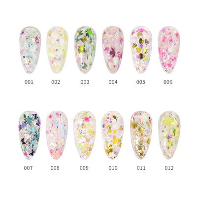 China 3d Nail Magic Art DIY Decoration New Design Nail 12 Color-Mixed Glitter for sale