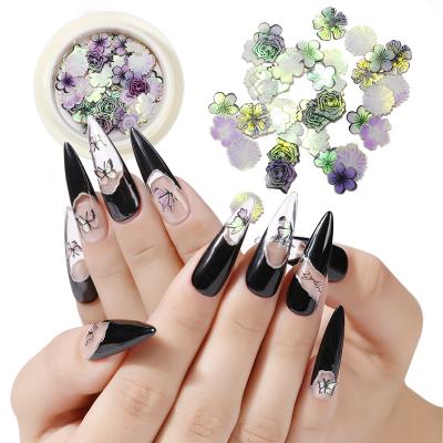 China 2020 Nail Art Direct Selling Nail Art DIY Nail Art Sticker Decals Decorations Laser Butterfly for sale