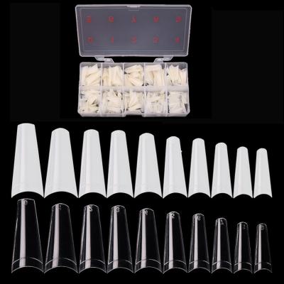 China 2020 New Design Wholesale Fake Nails 500pcs/box French Coffin Nail Tips for sale