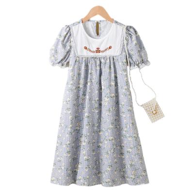 China Fashion / New Summer Casual Breathable Casual Short Sleeve Floral Dress Kids Dress Girls for sale