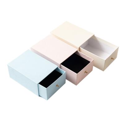 China Recycled Materials Jewelry Gift Paper Box Cardboard Slip Box Sleeve Drawer Box Luxury Rigid Packaging for sale