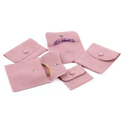 China OEM+ODM+Wholesale Velvet Fabric Jewelry Pouches Storage Necklace Earrings Small Packing Bag With Custom Printed Logo for sale