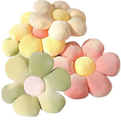 China Kids Accompany Floor Sofa Pillows Mat Stuffed Toy Plush Cushion Sunflower Daisy Pillow Colorful Cherry Blossoms Plush Toy for sale