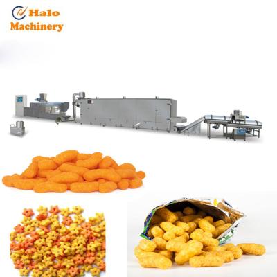 China Factory Automatic Chips Snacks Puff Snacks Extruder Line With Multi Layer Oven for sale