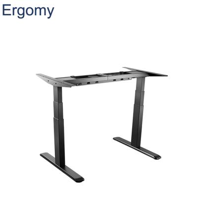 China Commercial Furniture Double Motors Stand Height Adjustable Standing Desk Table Frame for sale