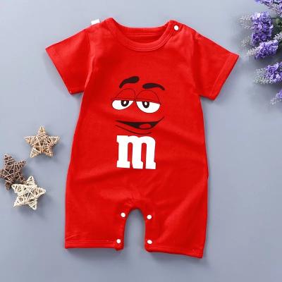 China Short Sleeve Baby Rompers Boy Warm Newborn Baby Rompers Summer Product High Quality 100% Cotton for sale