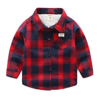 China 2021 high quality thickened boys shirt fashion winter boy shirts children's anti-pilling shirt for sale