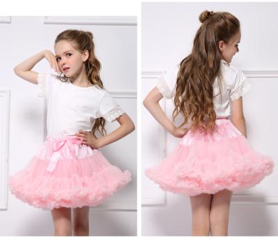 China High Quality Anti-wrinkle Women Comfortable Girls Dancewear Pettiskirt Ballet Tutu Fluffy Skirt With Bow for sale